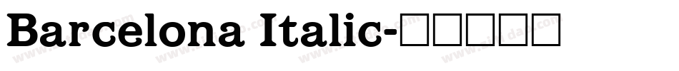 Barcelona Italic字体转换
